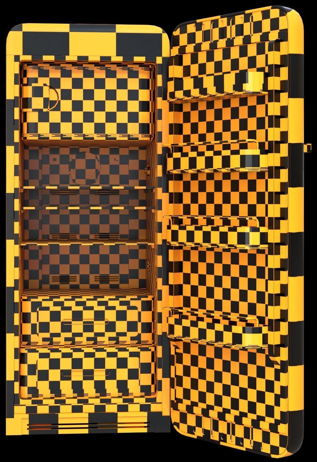 smeg refrigerator set Low-poly 3D model_17