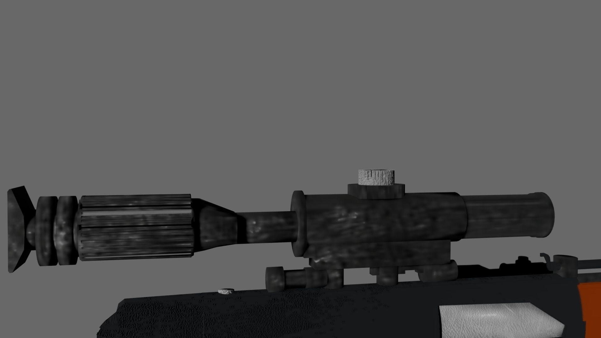 Russian SVD Dragunov Modeled in Blender and Rendered in Maya  Low-poly 3D model_4