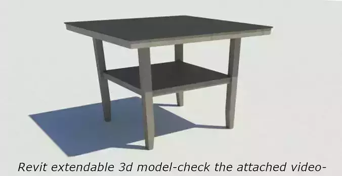 Counter Height Pedestal Dining Table 3D model