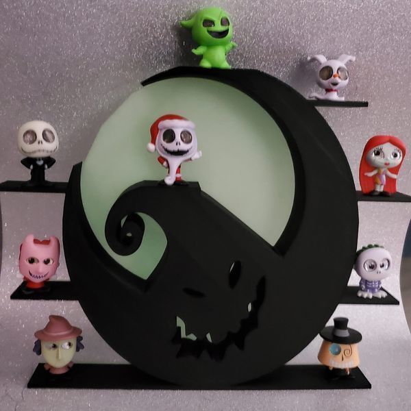 nightmare before christmas display shelf 3D print model_1