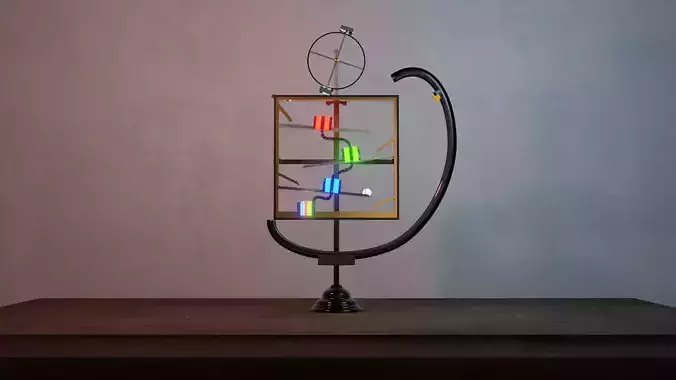 loop animation with a rigged body and color mixing animation