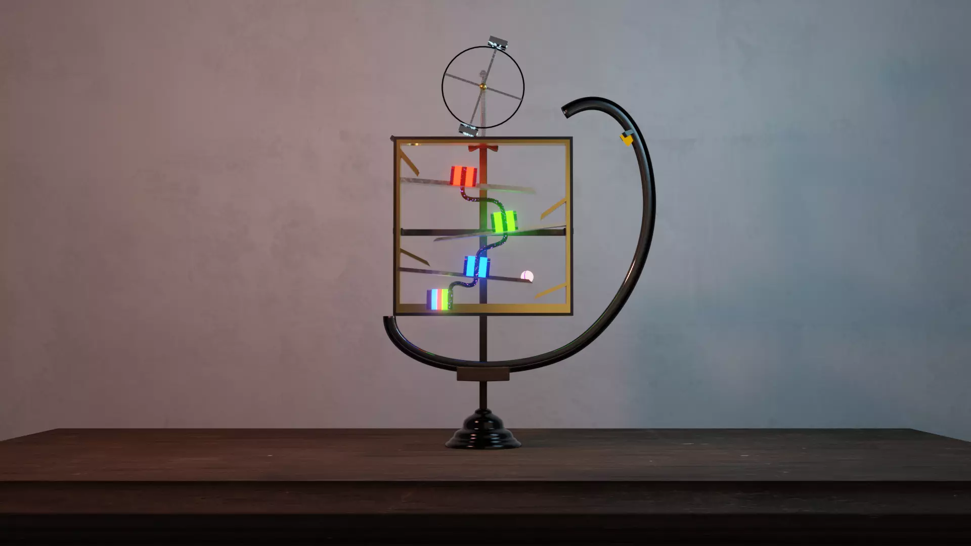 loop animation with a rigged body and color mixing animation Free 3D model