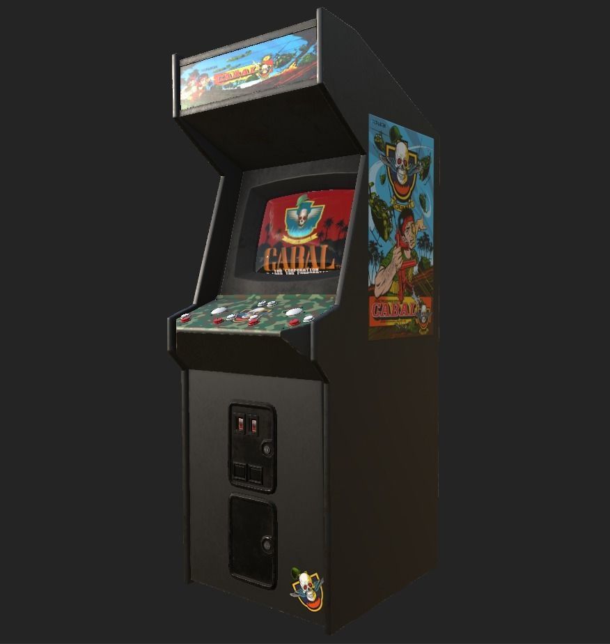 Cabal Arcade Machine Low-poly 3D model_1