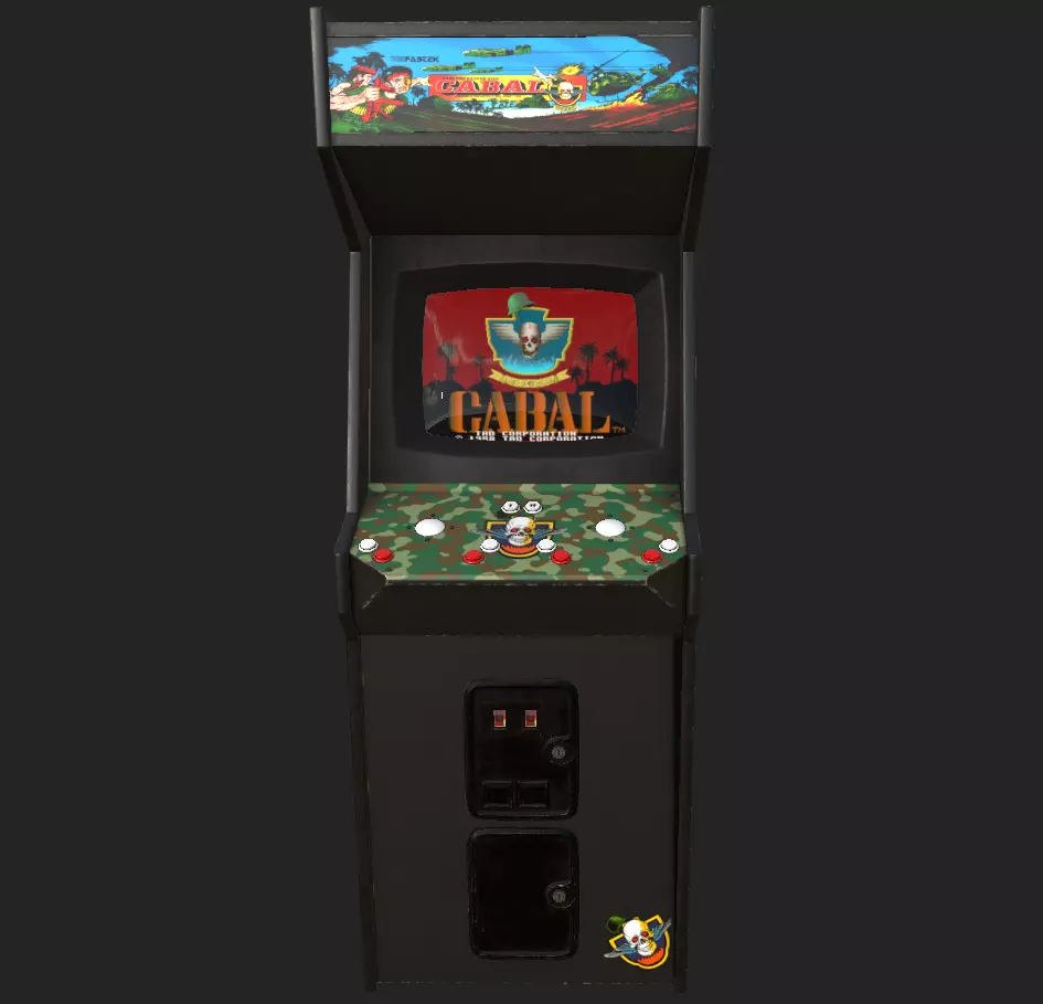 Cabal Arcade Machine Low-poly 3D model_0
