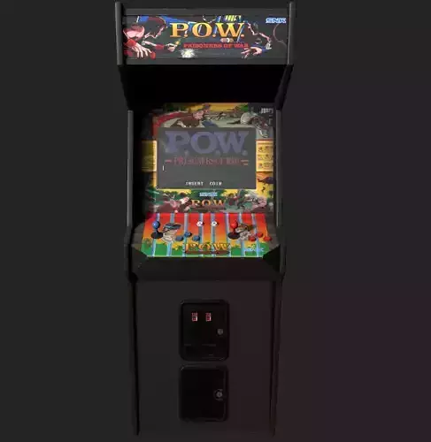 POW Arcade machine Low-poly 3D model