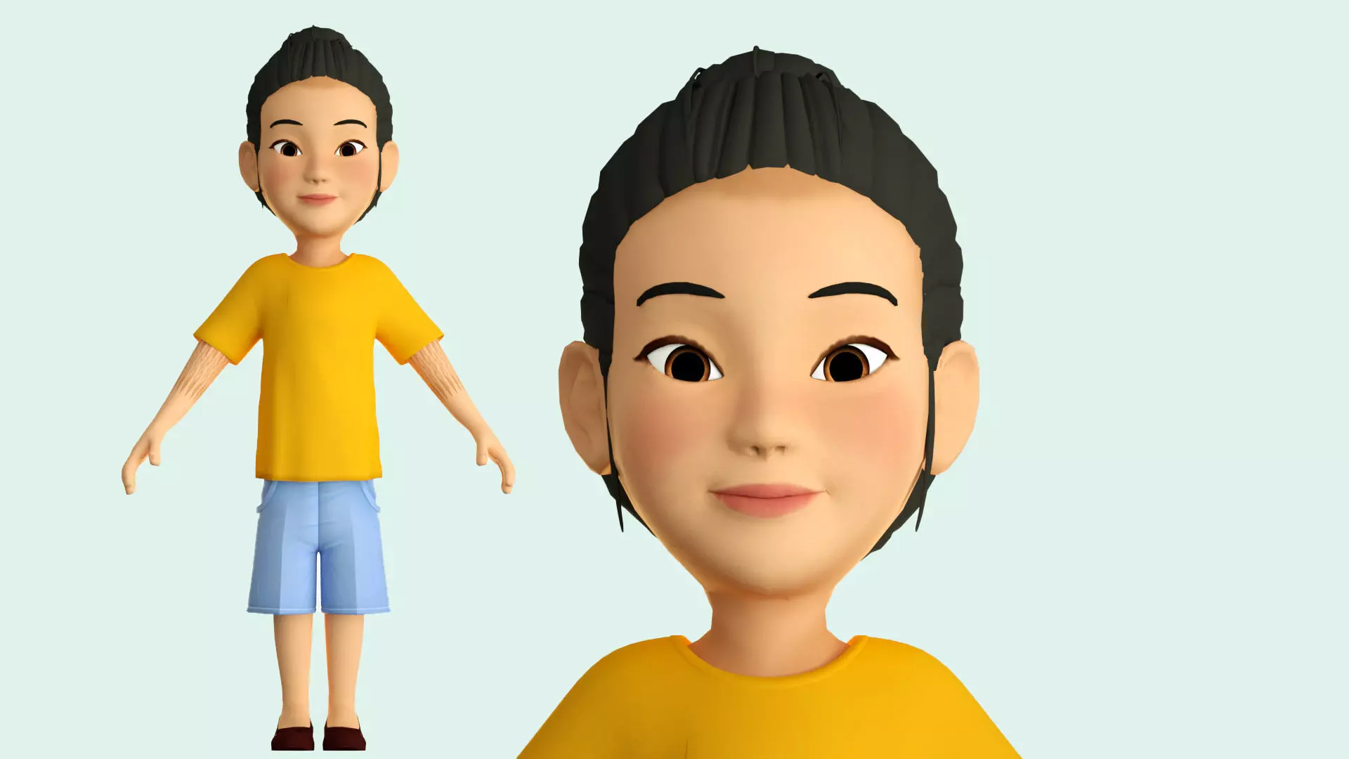 cartoon aunt cartoon mother sister woman 3D model