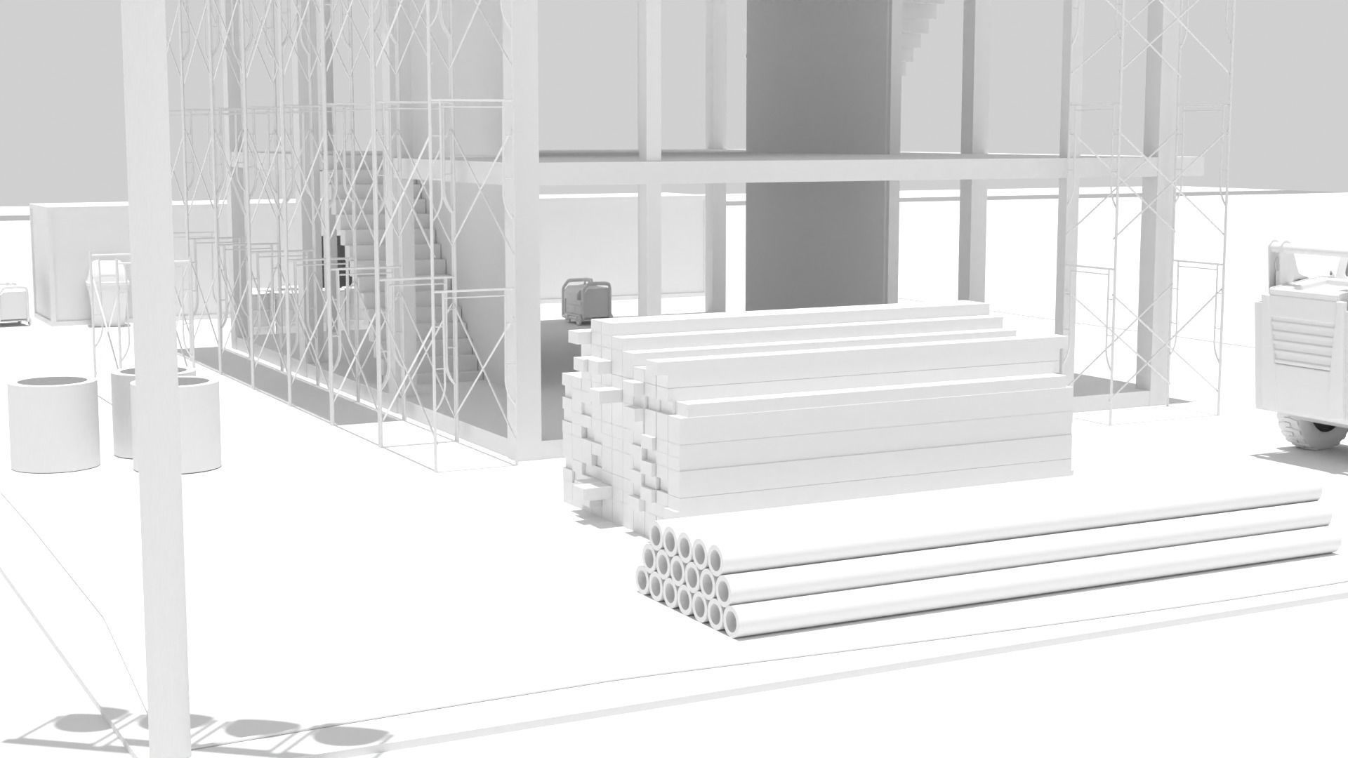 construction building 3D model_3