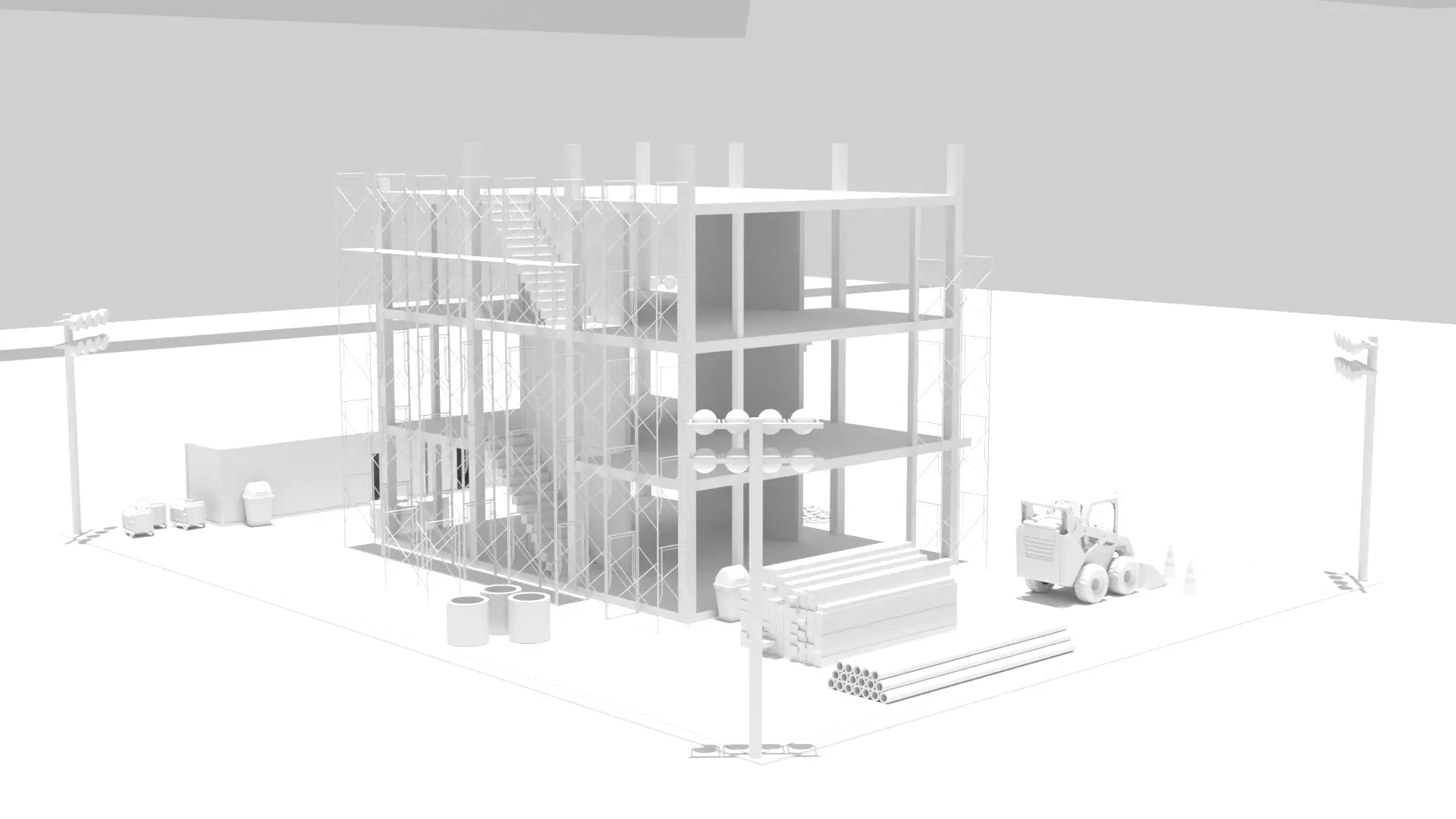 construction building 3D model_0