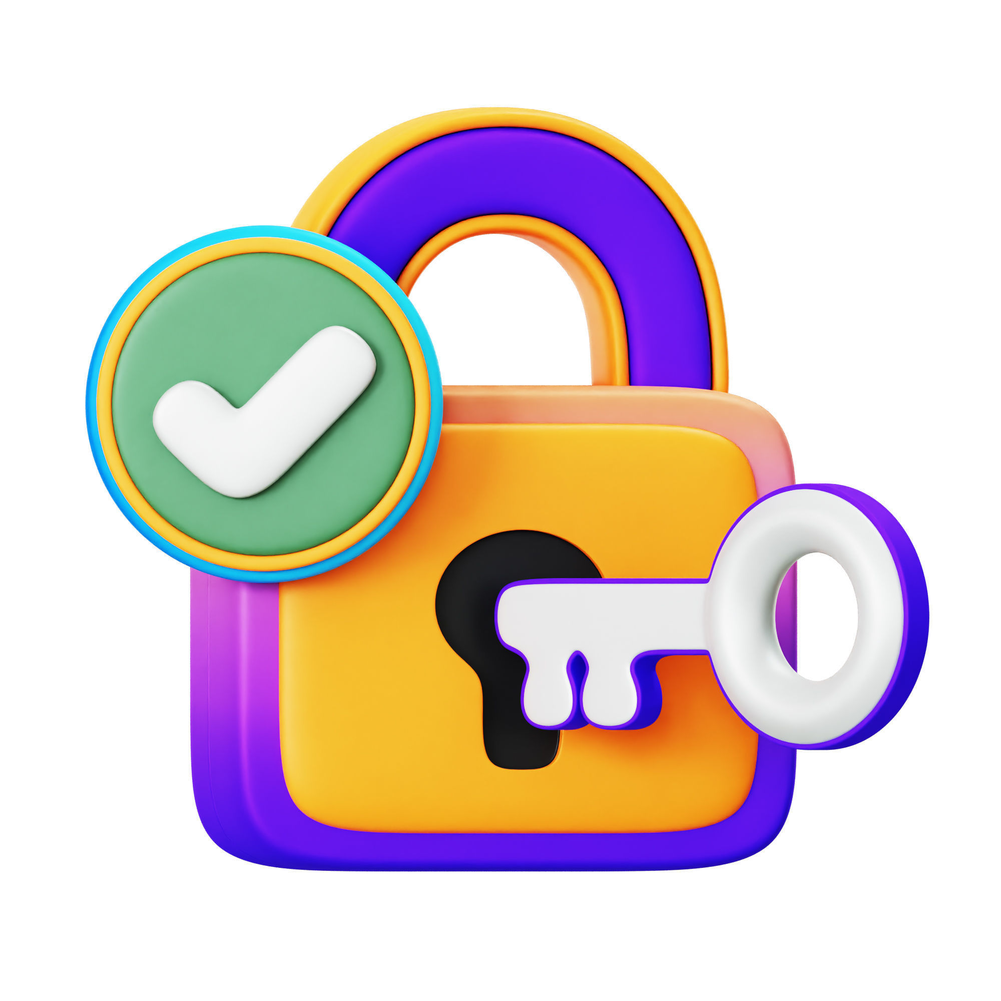 Cyber Security Icon Pack 3D Model Low-poly 3D model_1