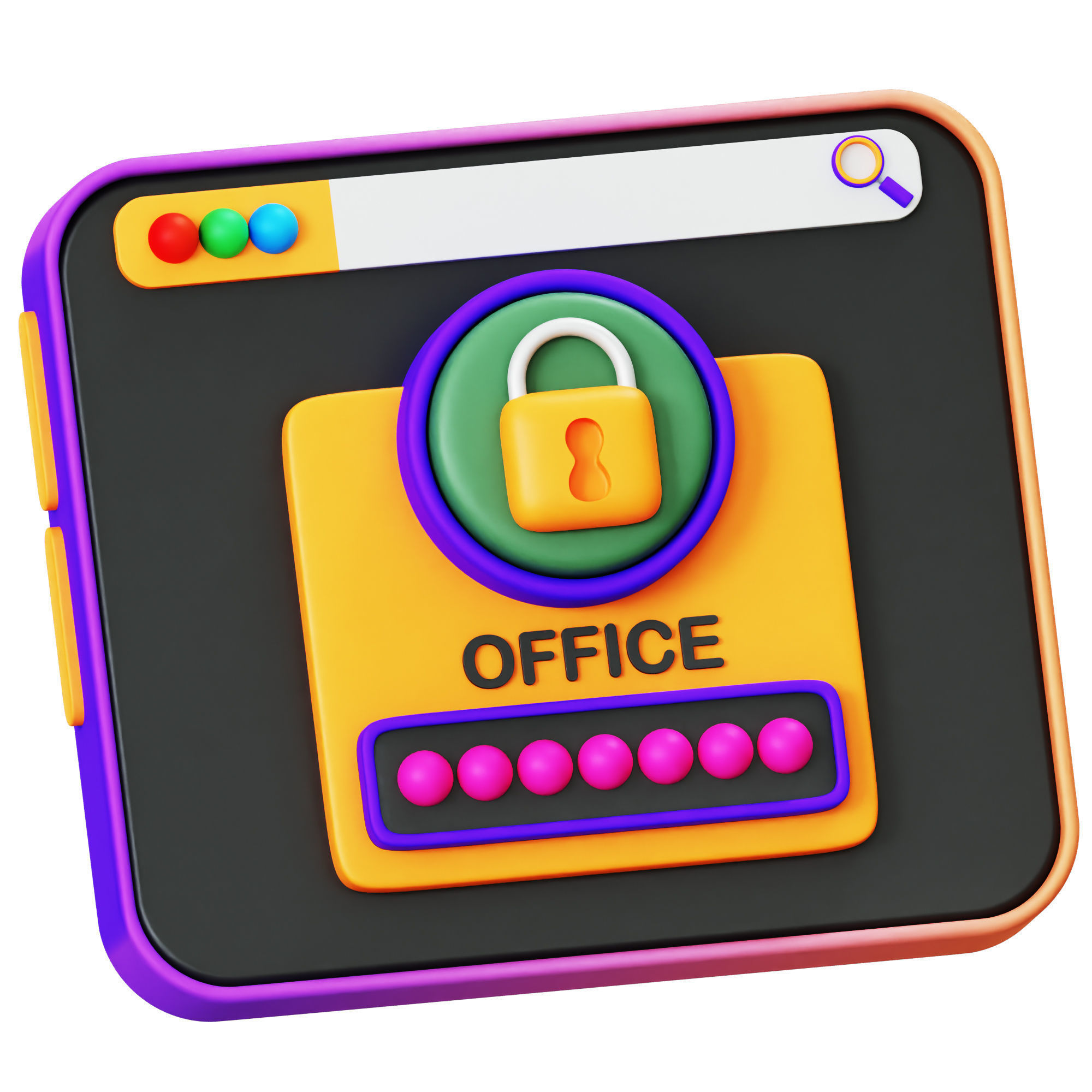 Cyber Security Icon Pack 3D Model Low-poly 3D model_13