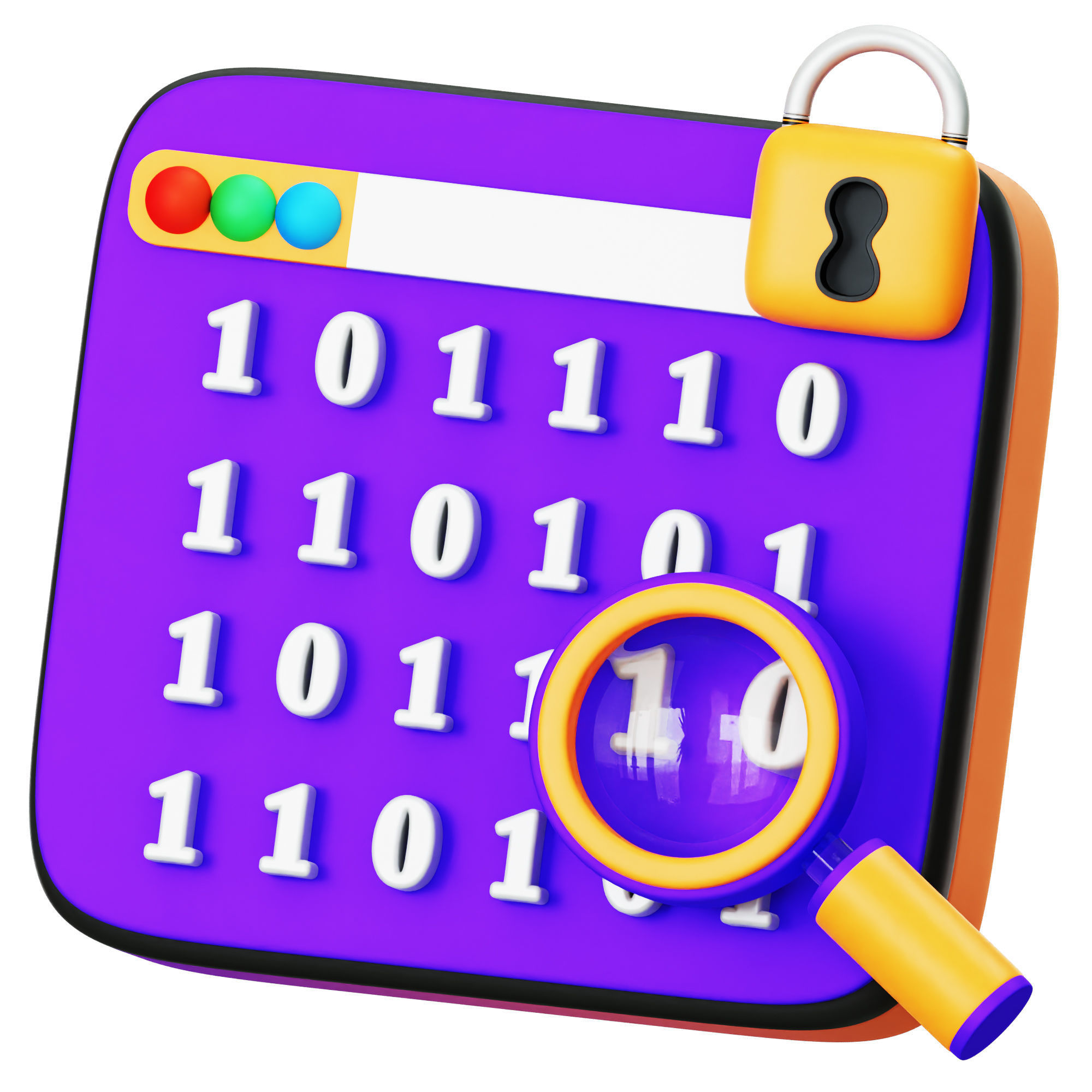 Cyber Security Icon Pack 3D Model Low-poly 3D model_6