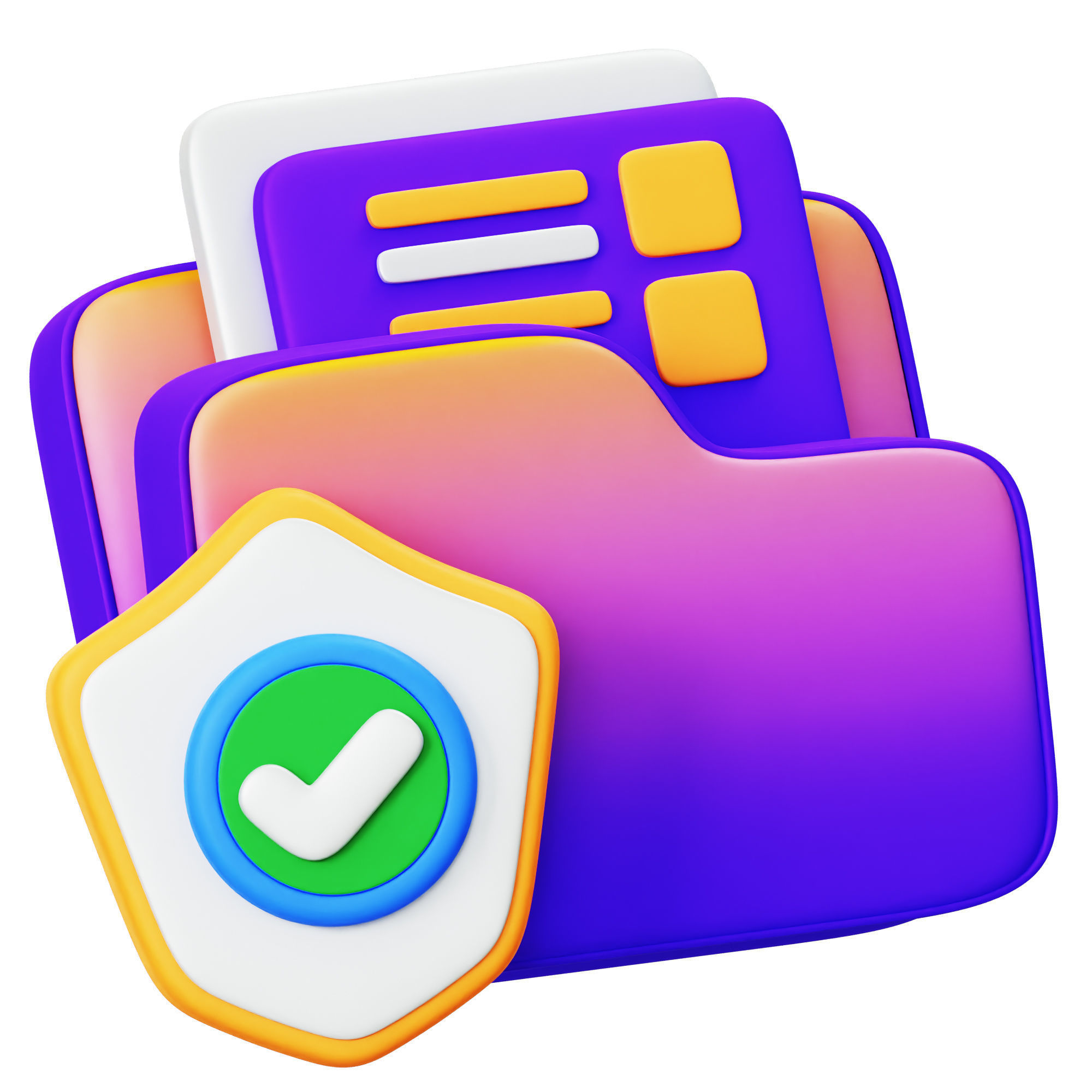 Cyber Security Icon Pack 3D Model Low-poly 3D model_7