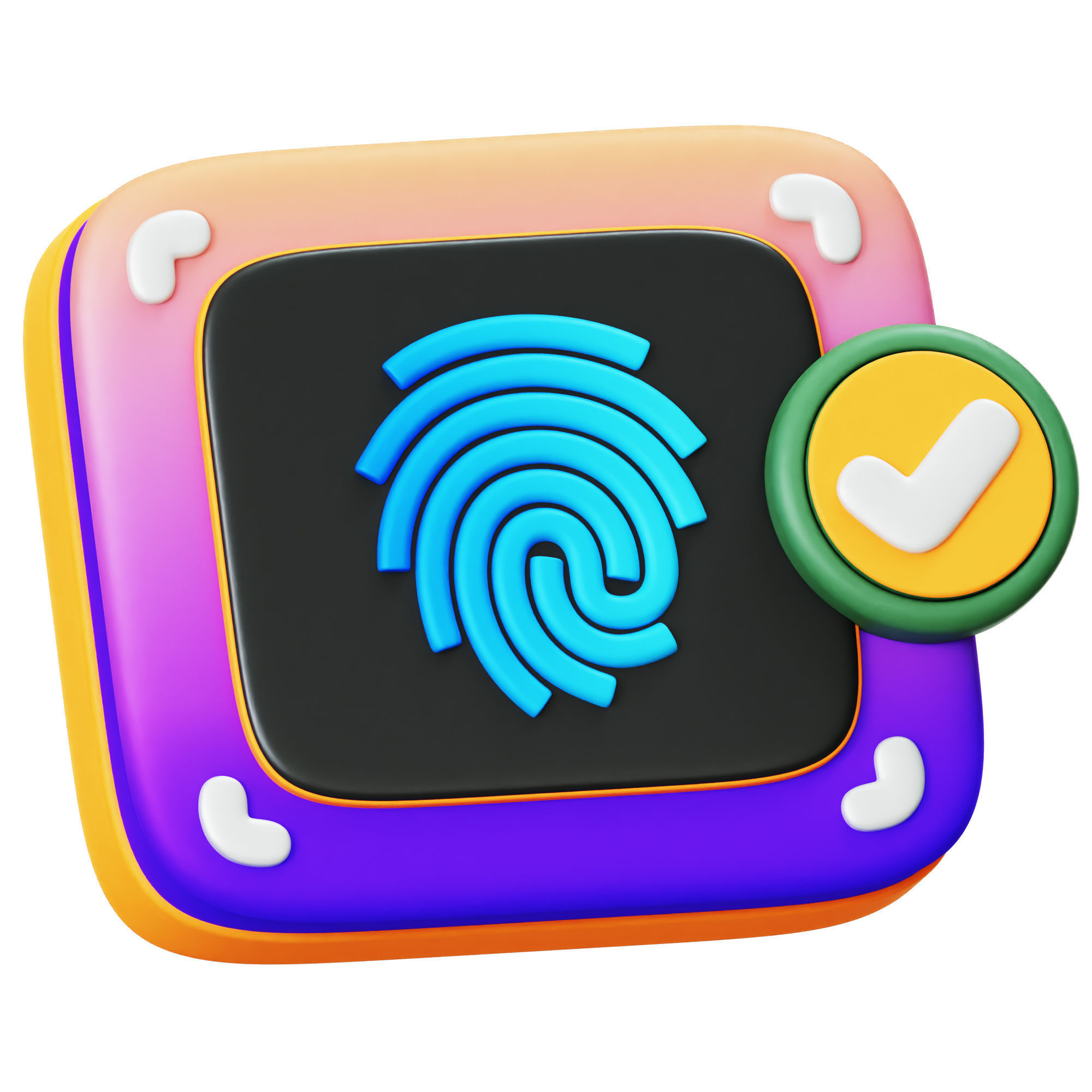 Cyber Security Icon Pack 3D Model Low-poly 3D model_8