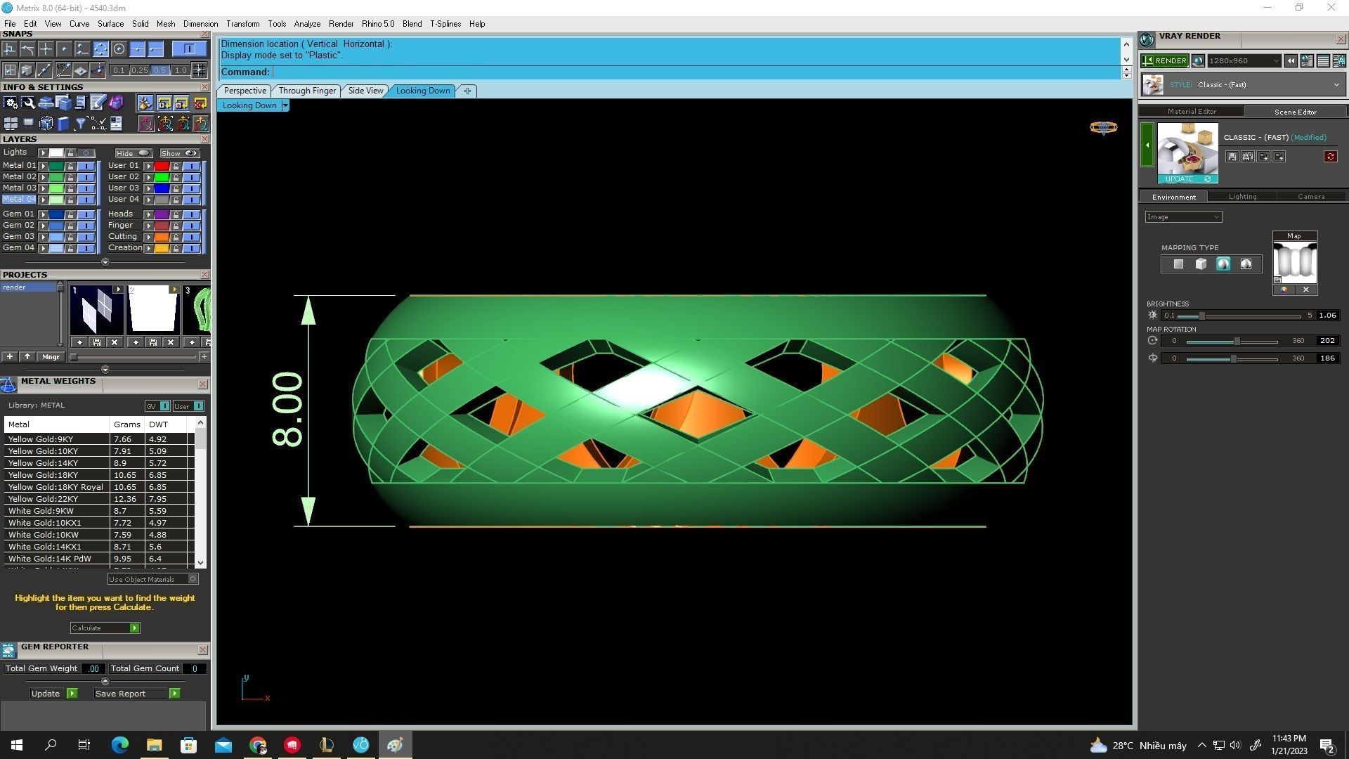 vietnamese 24k women ring 4540 3D print model_4