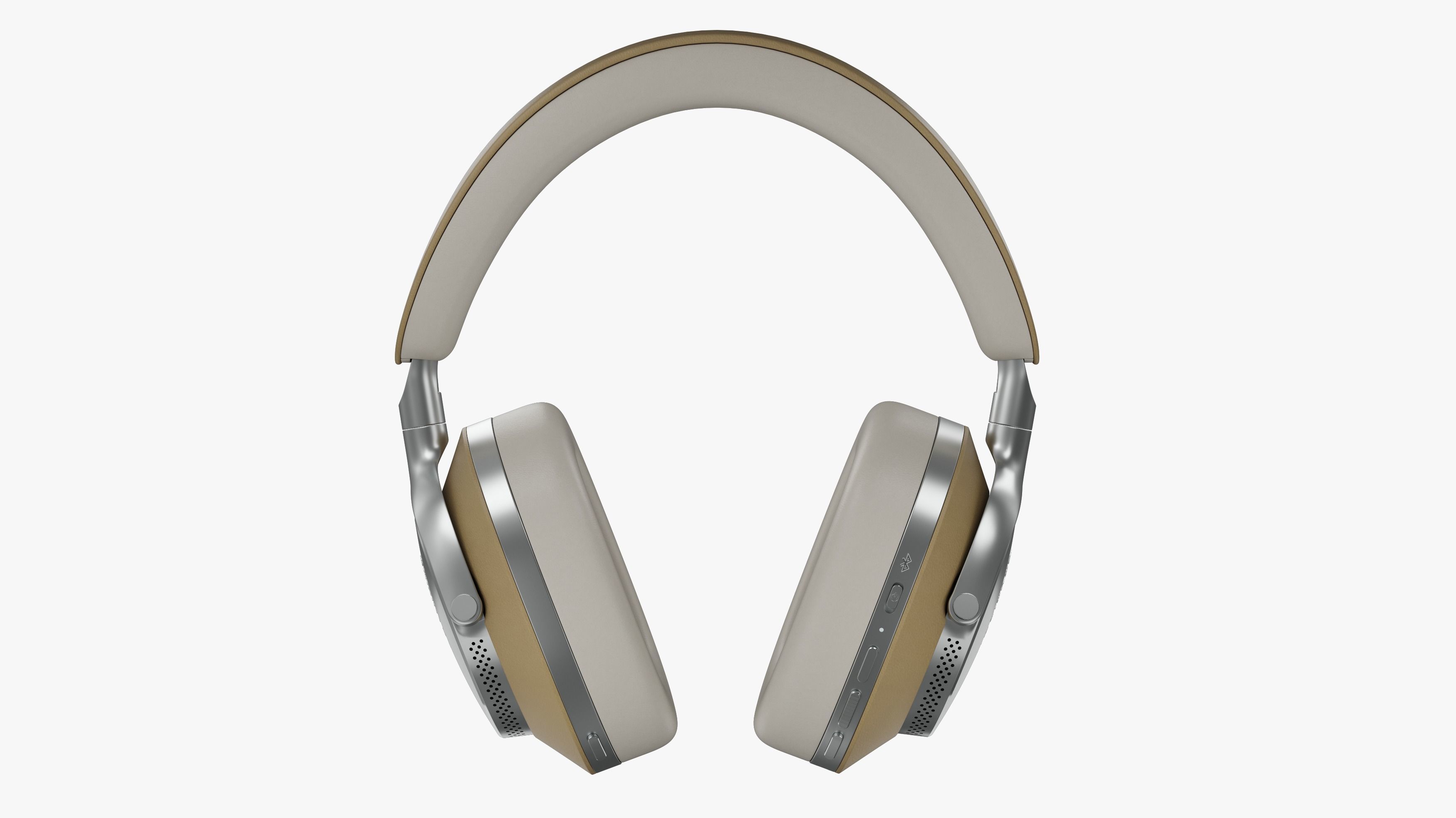 Headphone Bower and Wilkins Px8 Tan Leather 3D model_1
