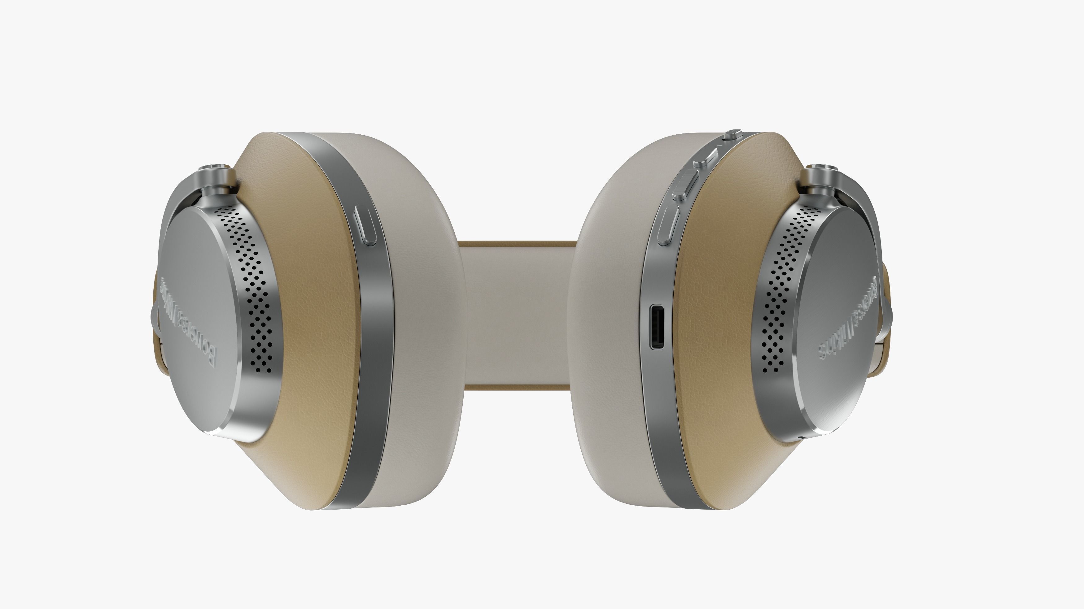 Headphone Bower and Wilkins Px8 Tan Leather 3D model_9