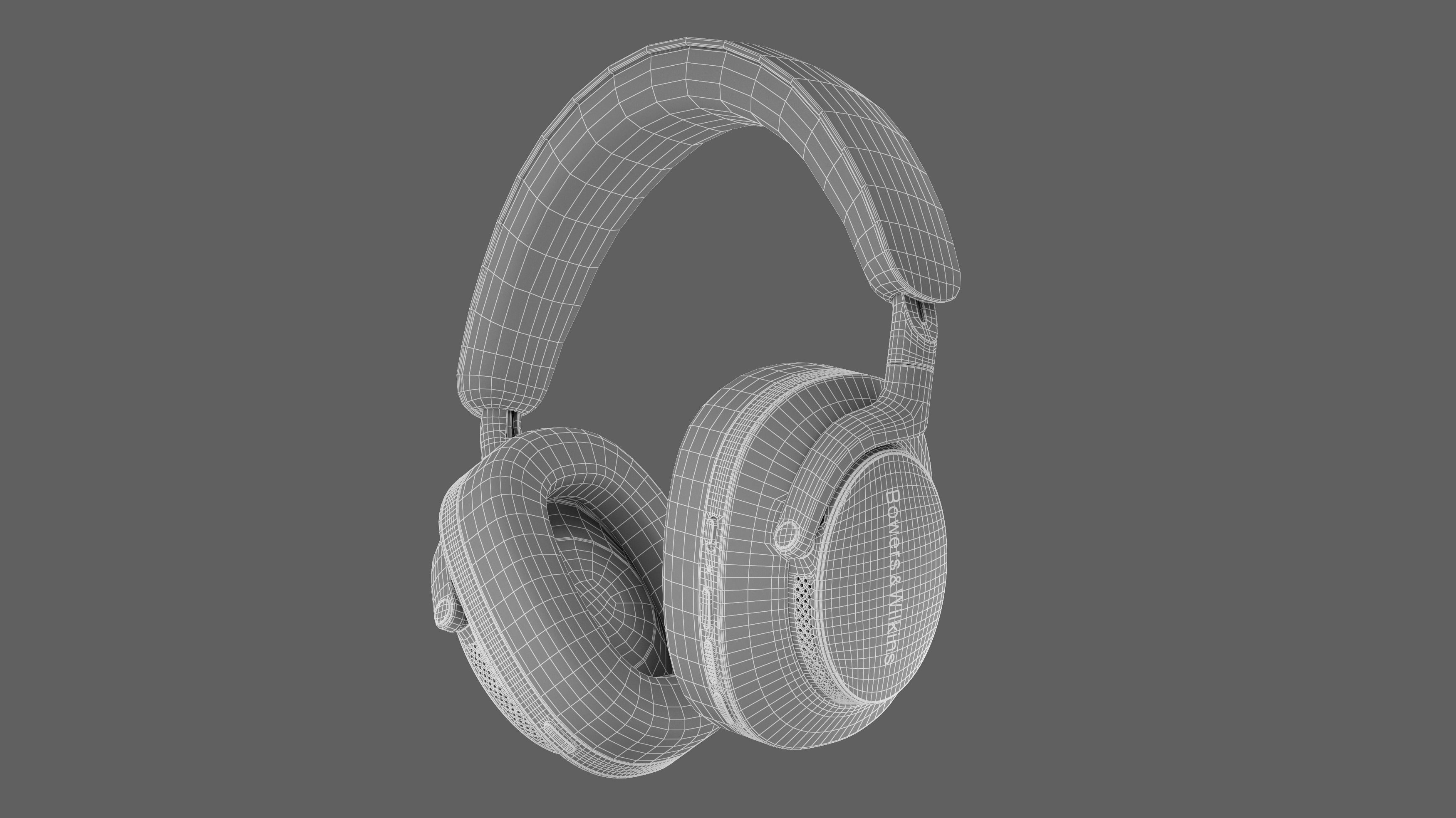 Headphone Bower and Wilkins Px8 Black Leather 3D model_19