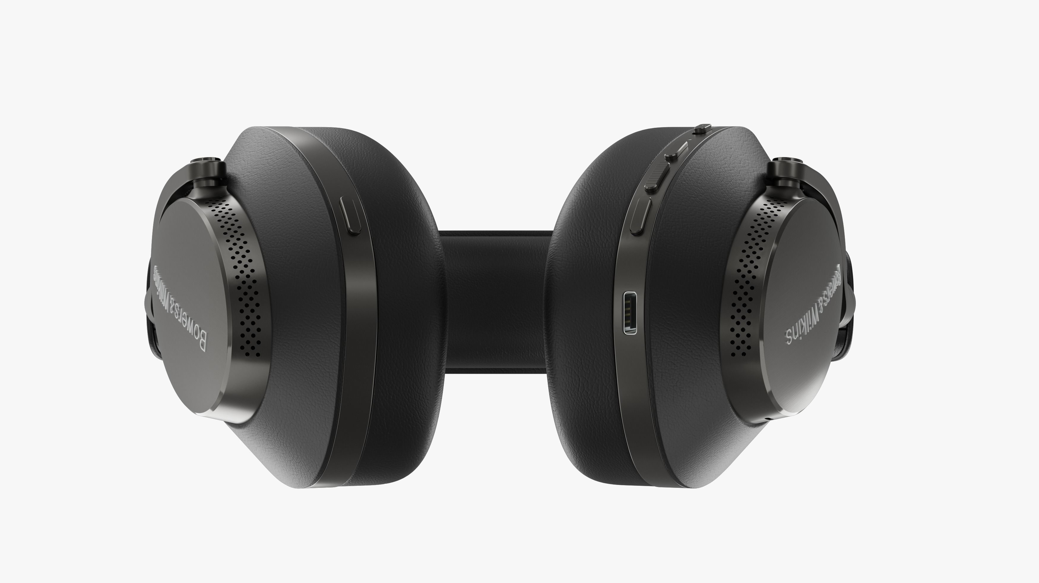 Headphone Bower and Wilkins Px8 Black Leather 3D model_9