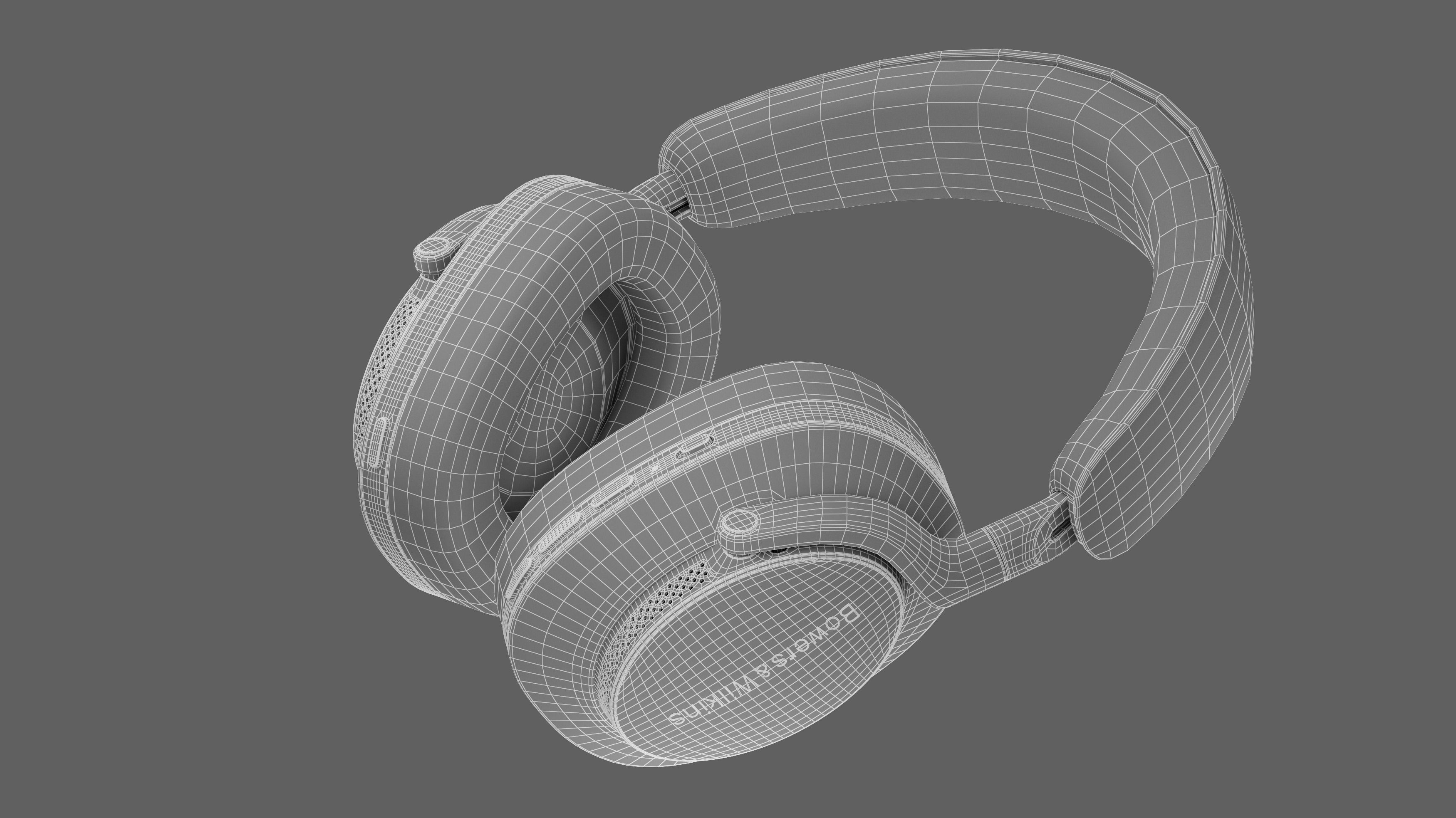 Headphone Bower and Wilkins Px8 Black Leather 3D model_29