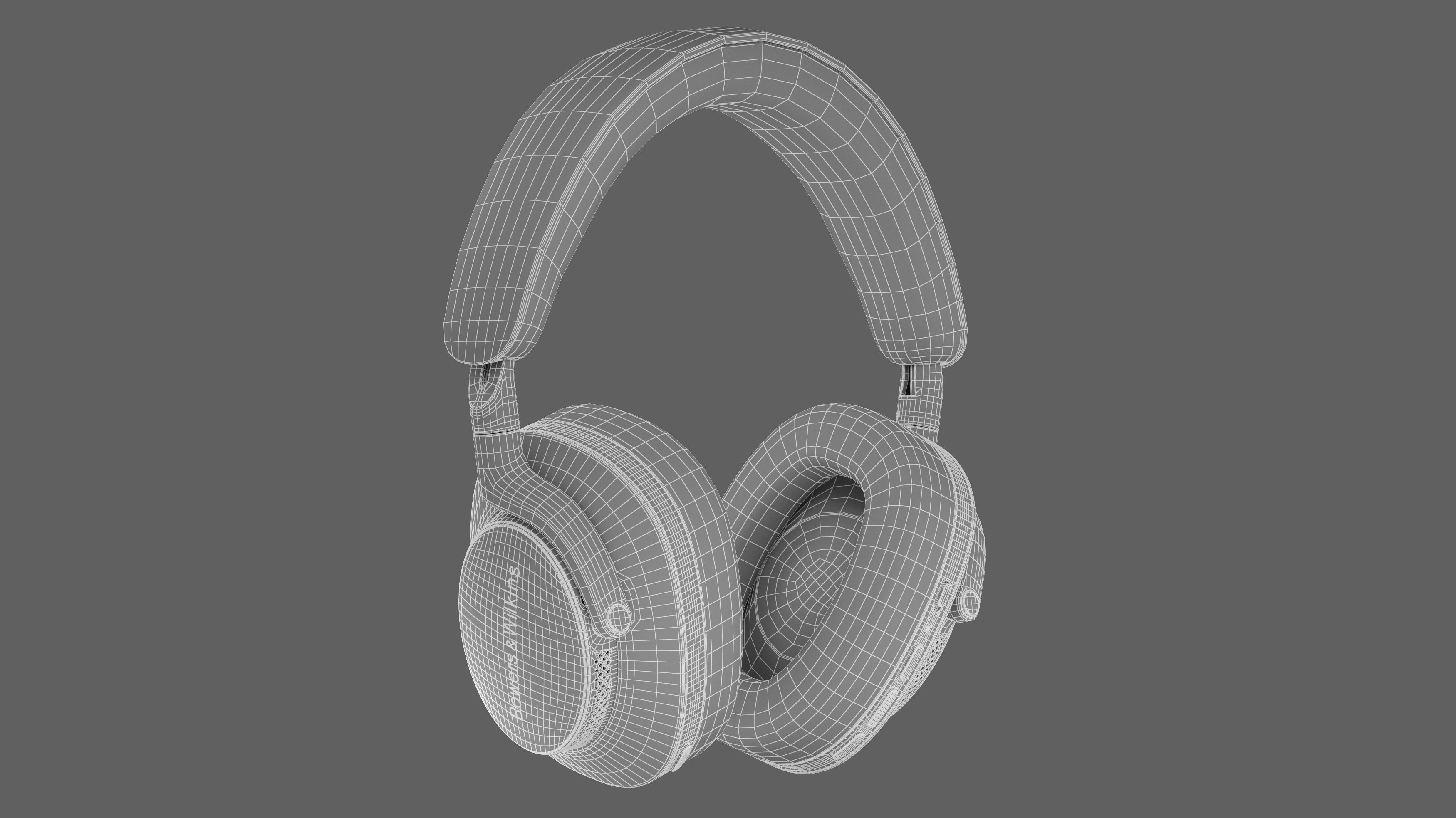 Headphone Bower and Wilkins Px8 Black Leather 3D model_21