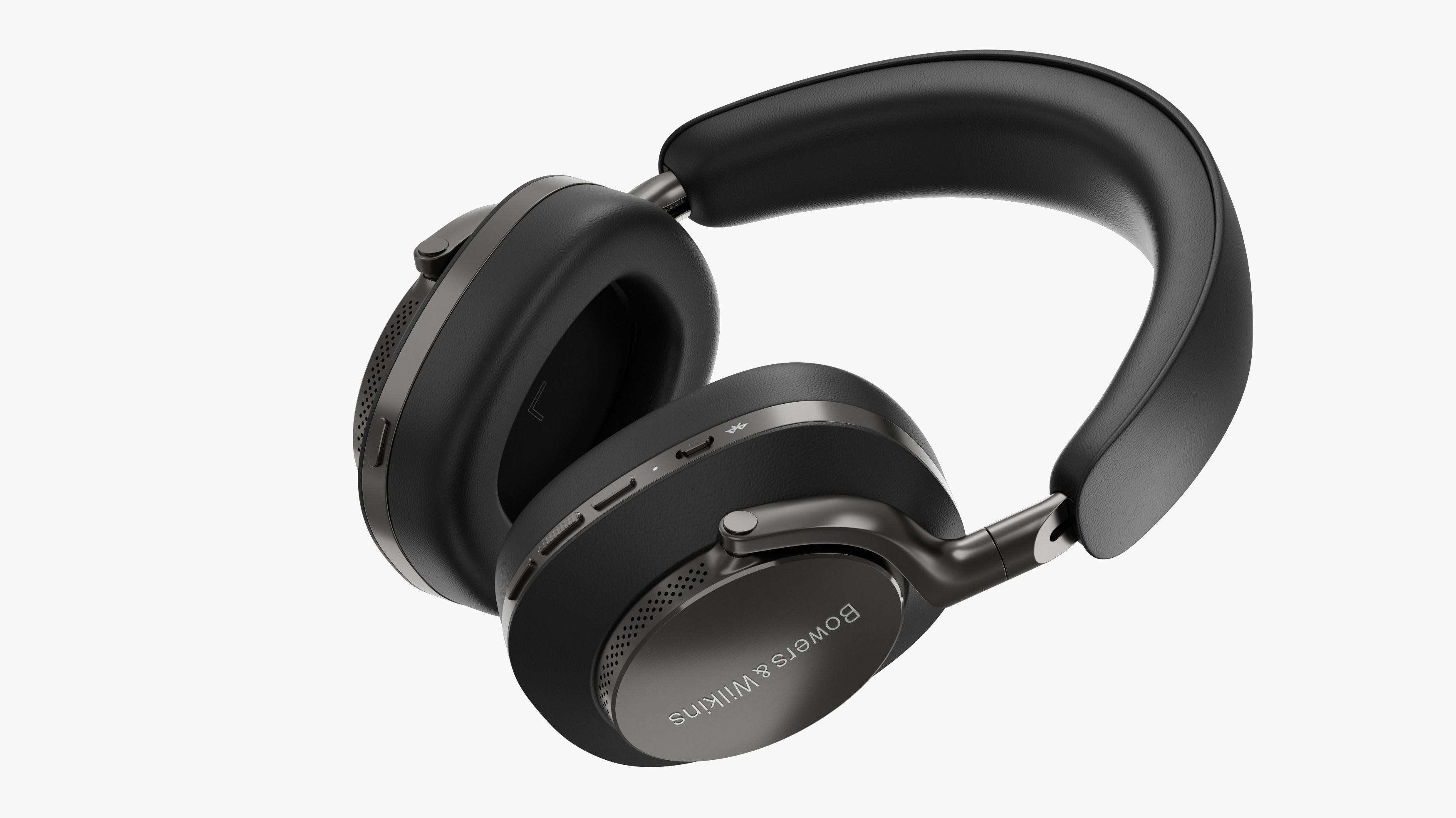 Headphone Bower and Wilkins Px8 Black Leather 3D model_10