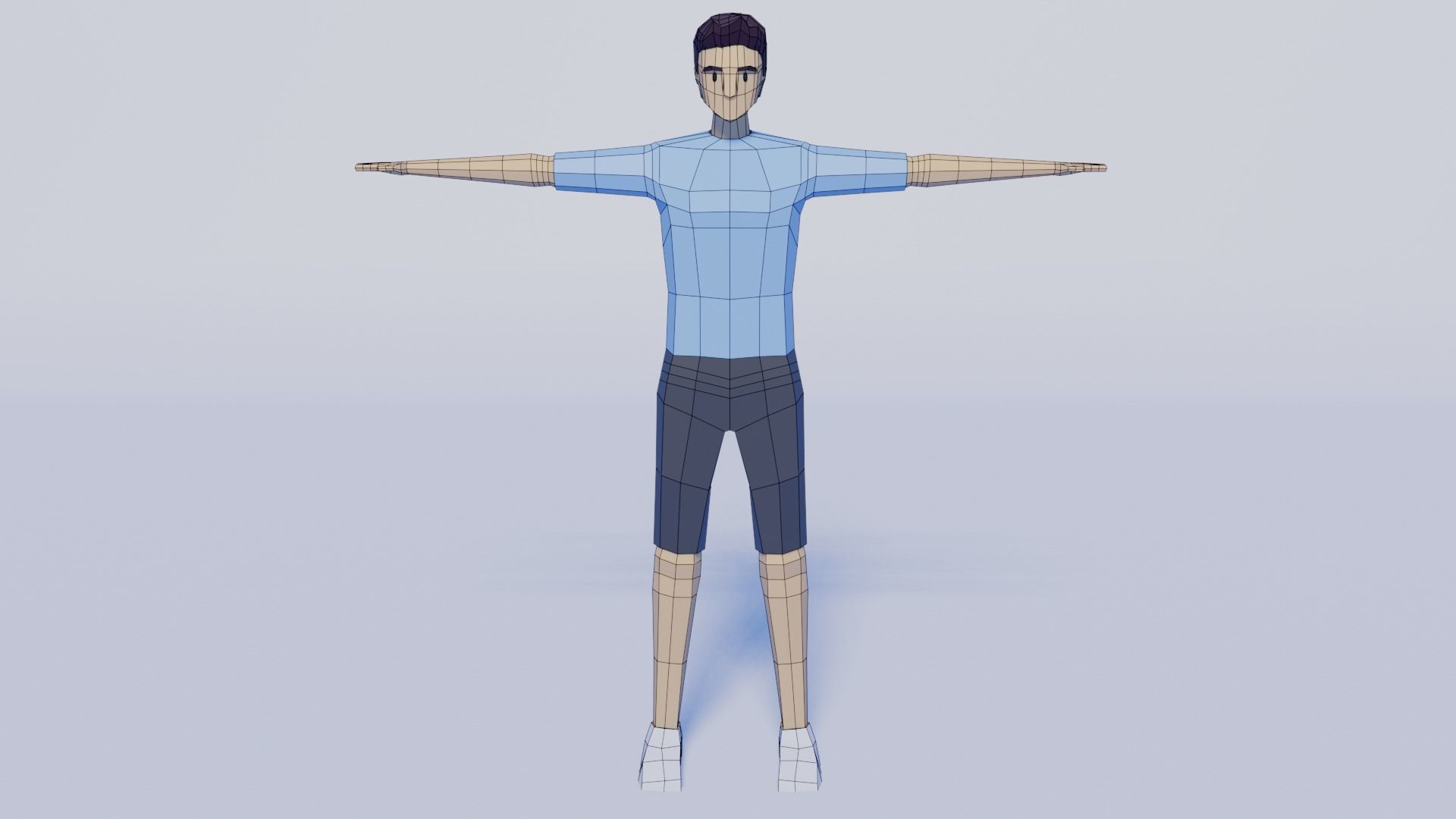 Low Poly Male and Female Free low-poly 3D model_4