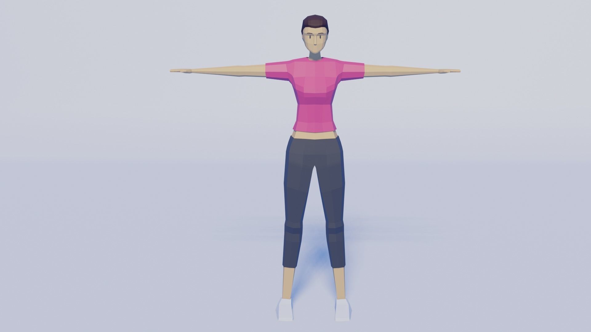 Low Poly Male and Female Free low-poly 3D model_1