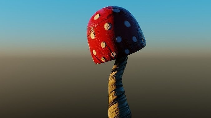Giant Mushrooms Low-poly 3D model