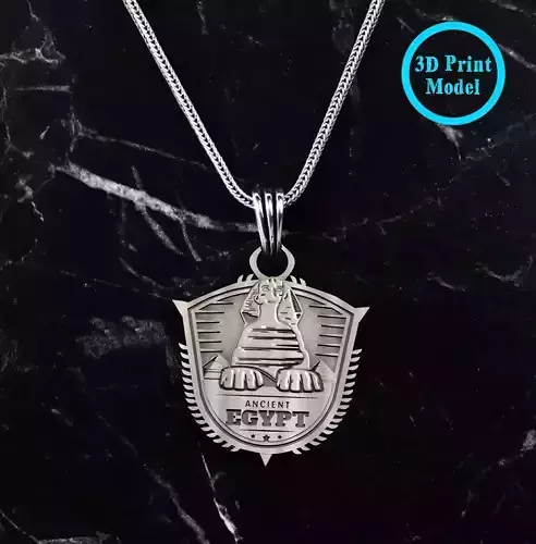 Sphinx Ancient Pendant Egypt Pharaonic Art Necklace jewelry 