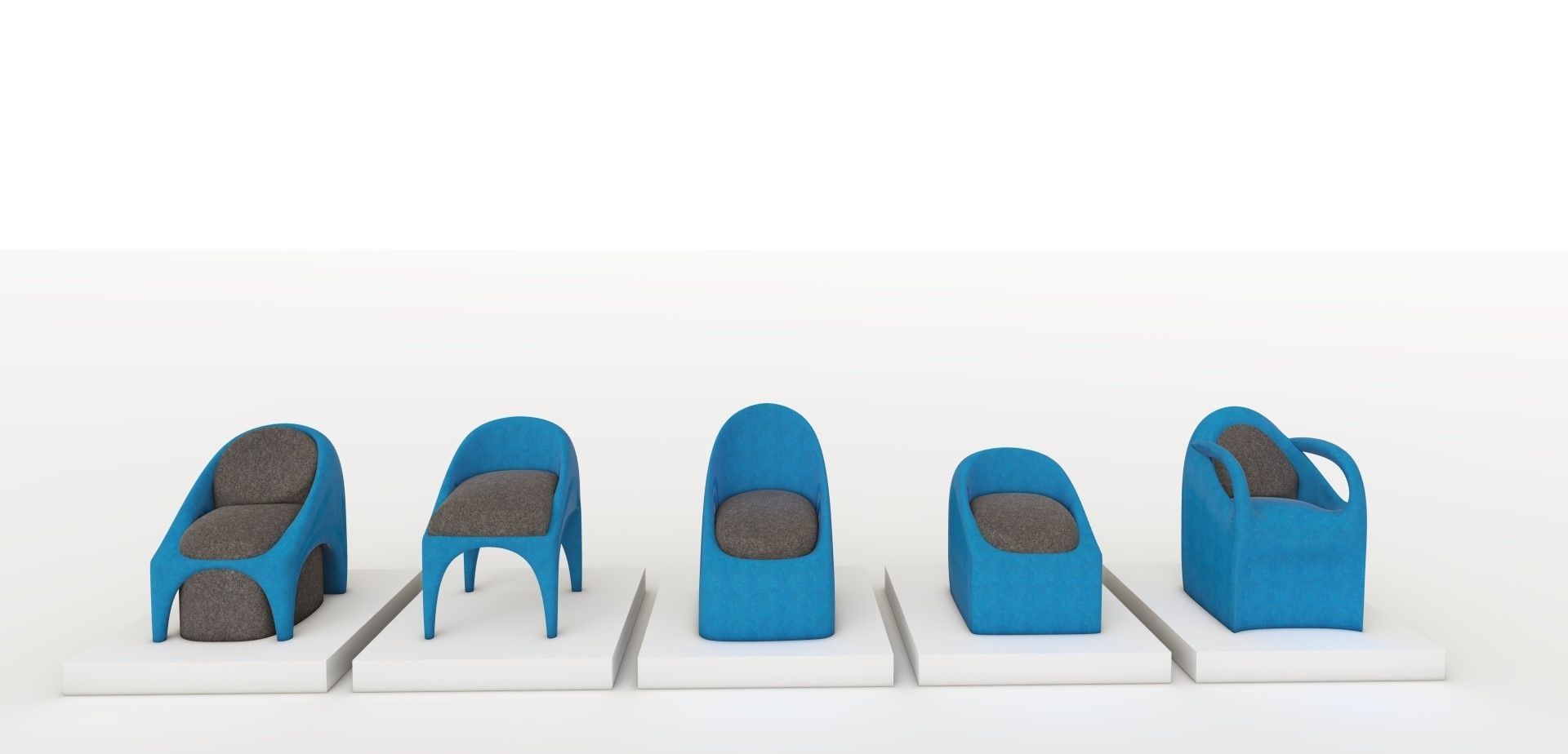 Plastic Chairs 3D model_1