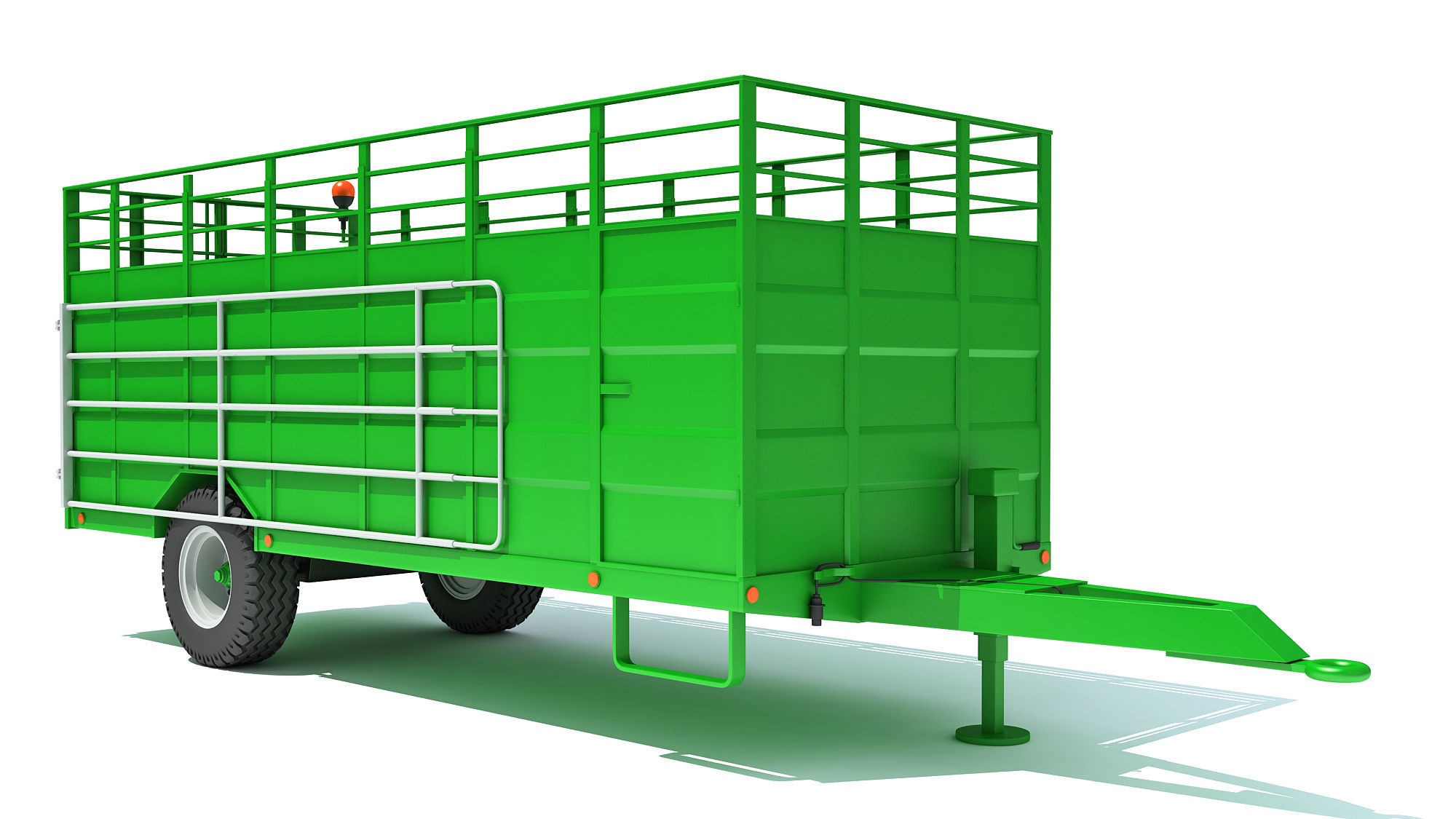 Animal Transporter Farm Trailer 3D model_8
