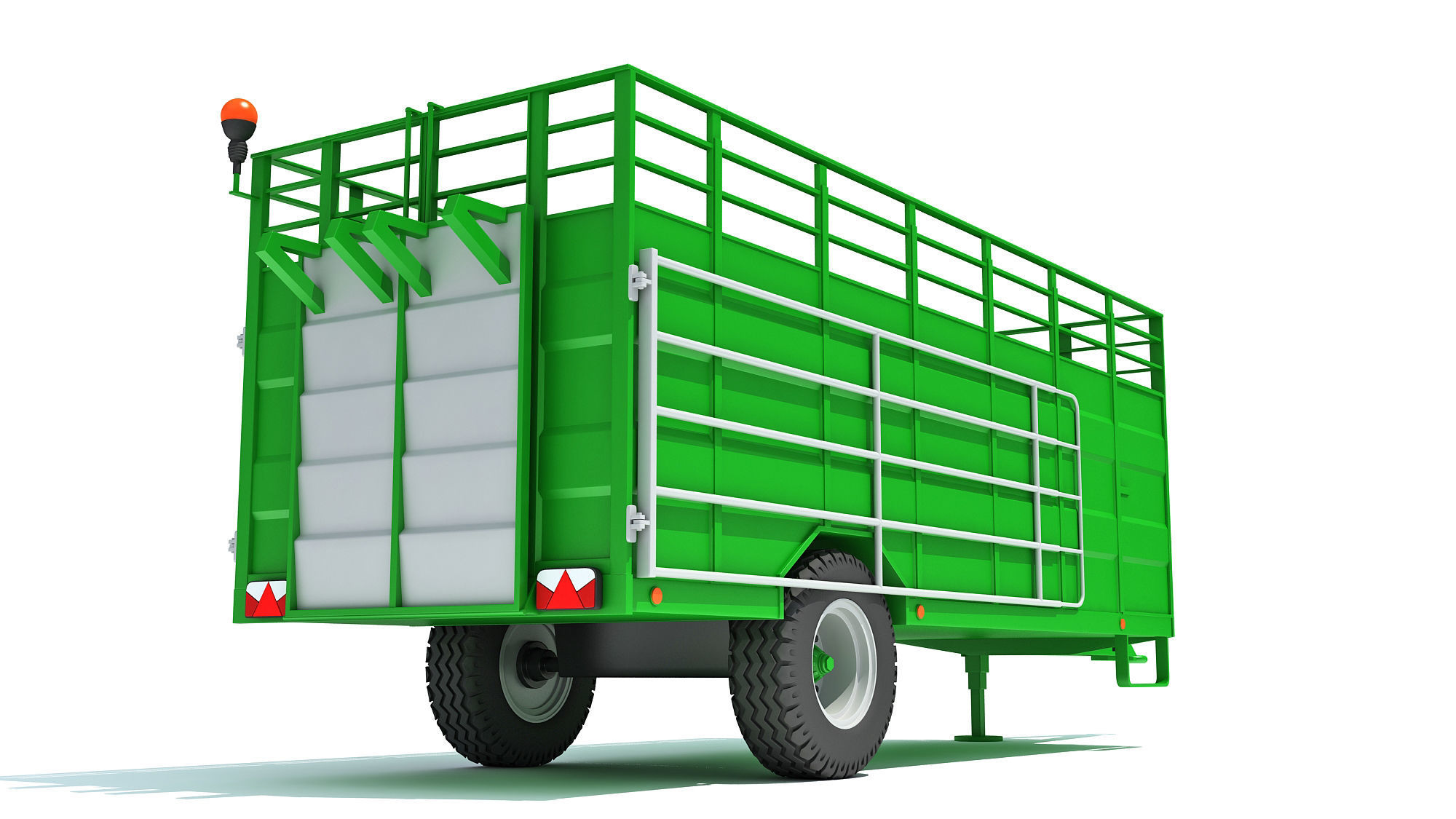Animal Transporter Farm Trailer 3D model_4