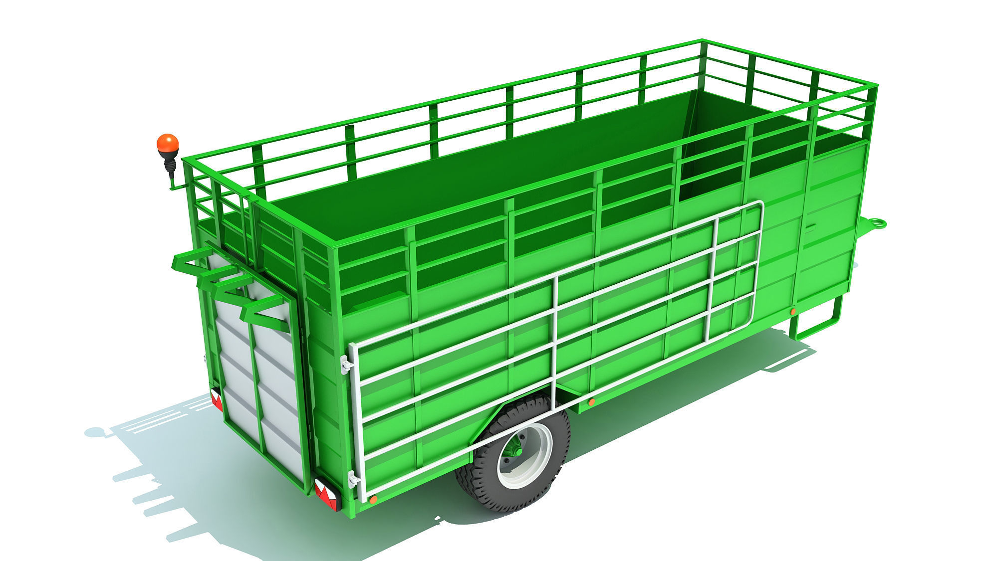 Animal Transporter Farm Trailer 3D model_5
