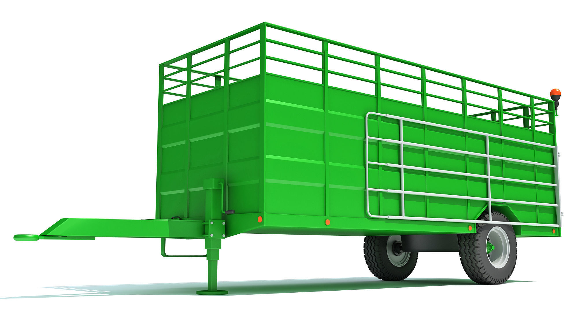 Animal Transporter Farm Trailer 3D model_10