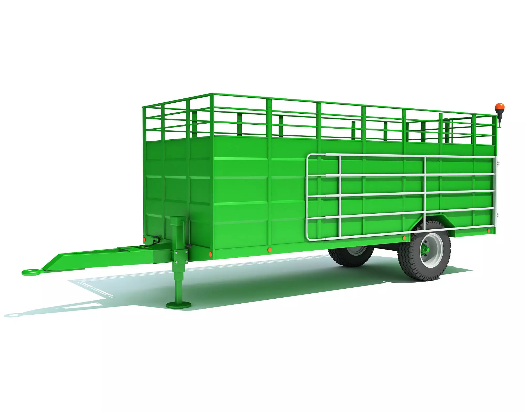 Animal Transporter Farm Trailer 3D model_0