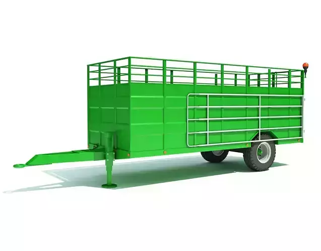 Animal Transporter Farm Trailer 3D model