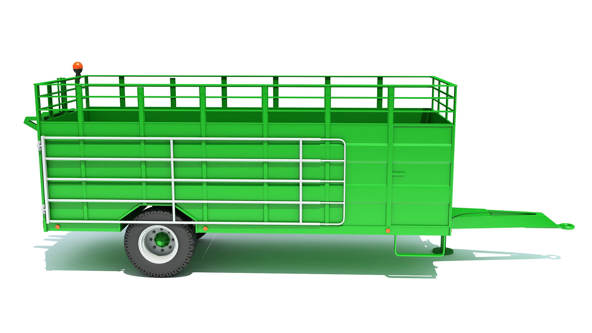 Animal Transporter Farm Trailer 3D model_6