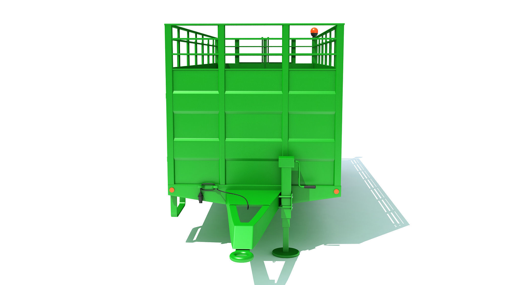 Animal Transporter Farm Trailer 3D model_9