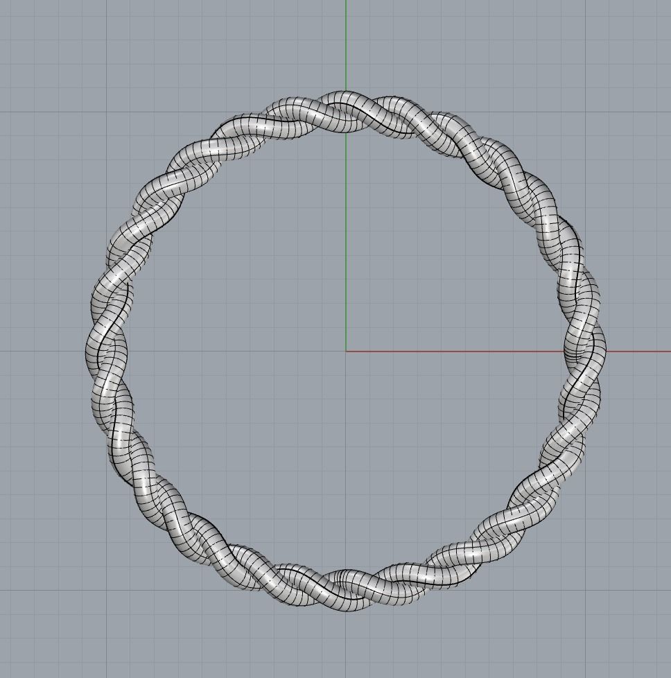 Elegant Helix Ring  3D print model_2