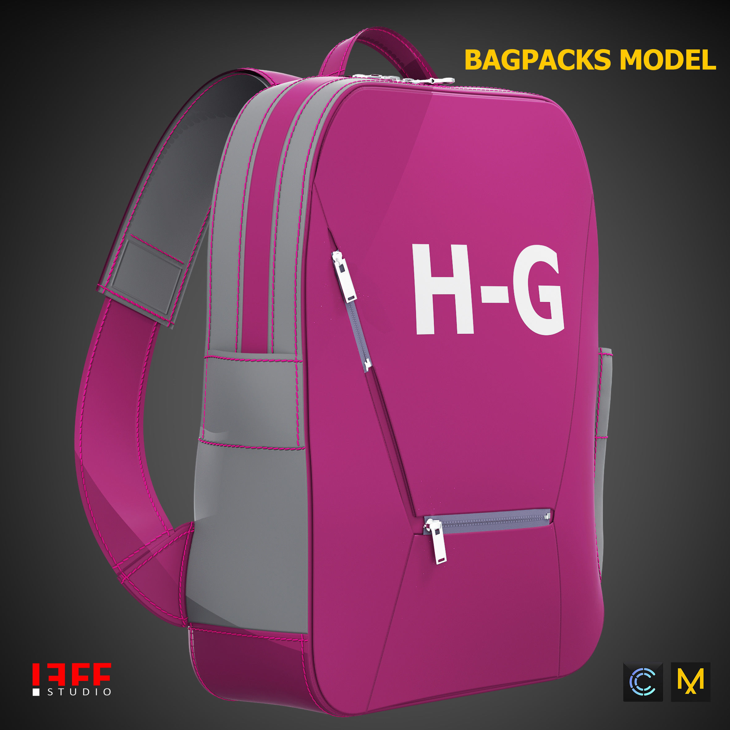 3D model 5 Backpack models Marvelous designer VR / AR / low-poly | CGTrader