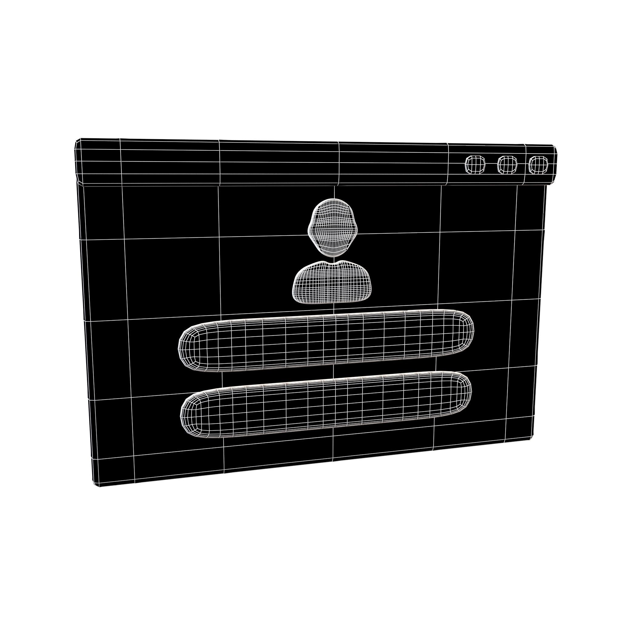 Website Login Icon v1 002 Low-poly 3D model_4