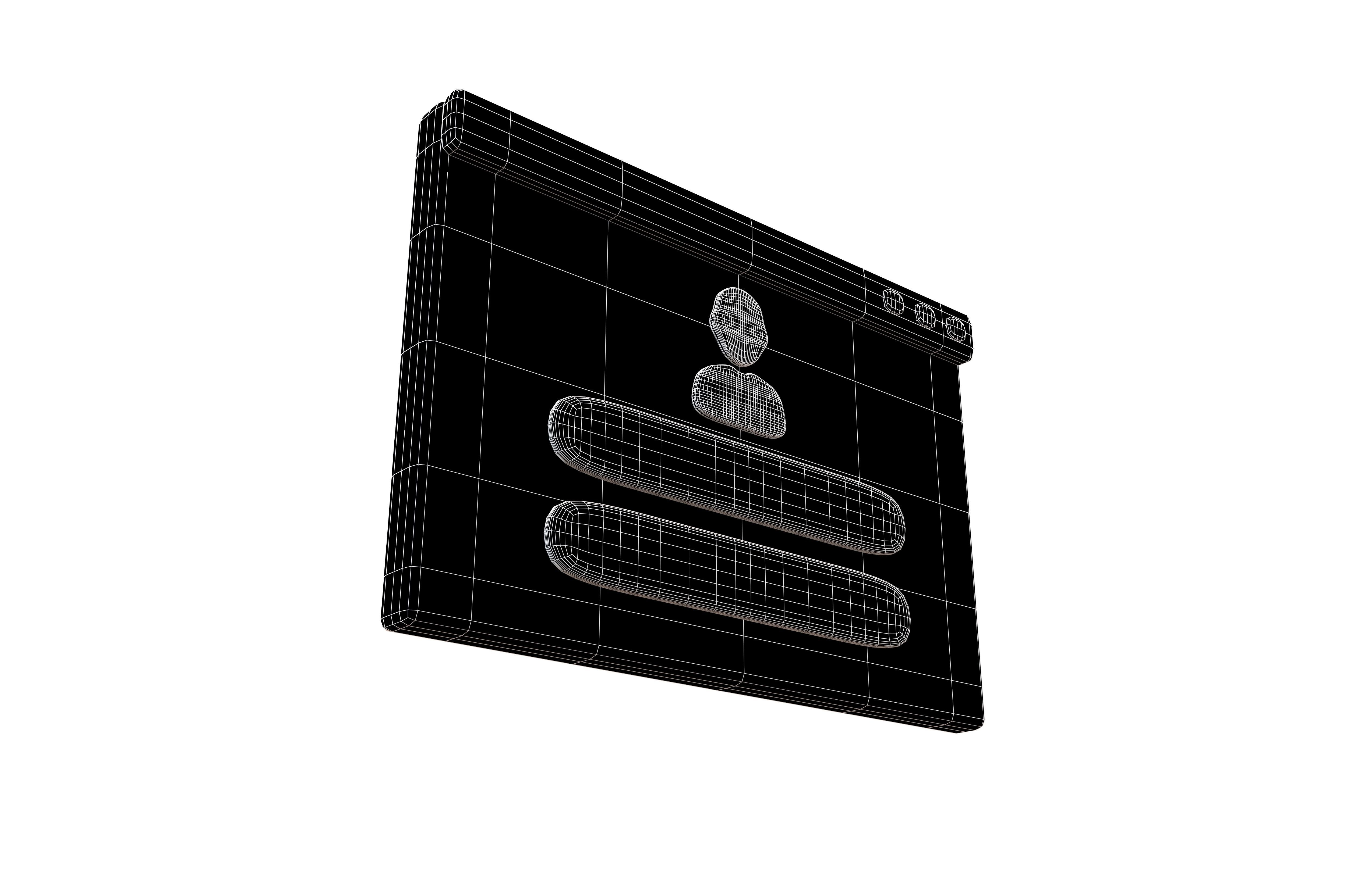 Website Login Icon v1 002 Low-poly 3D model_7