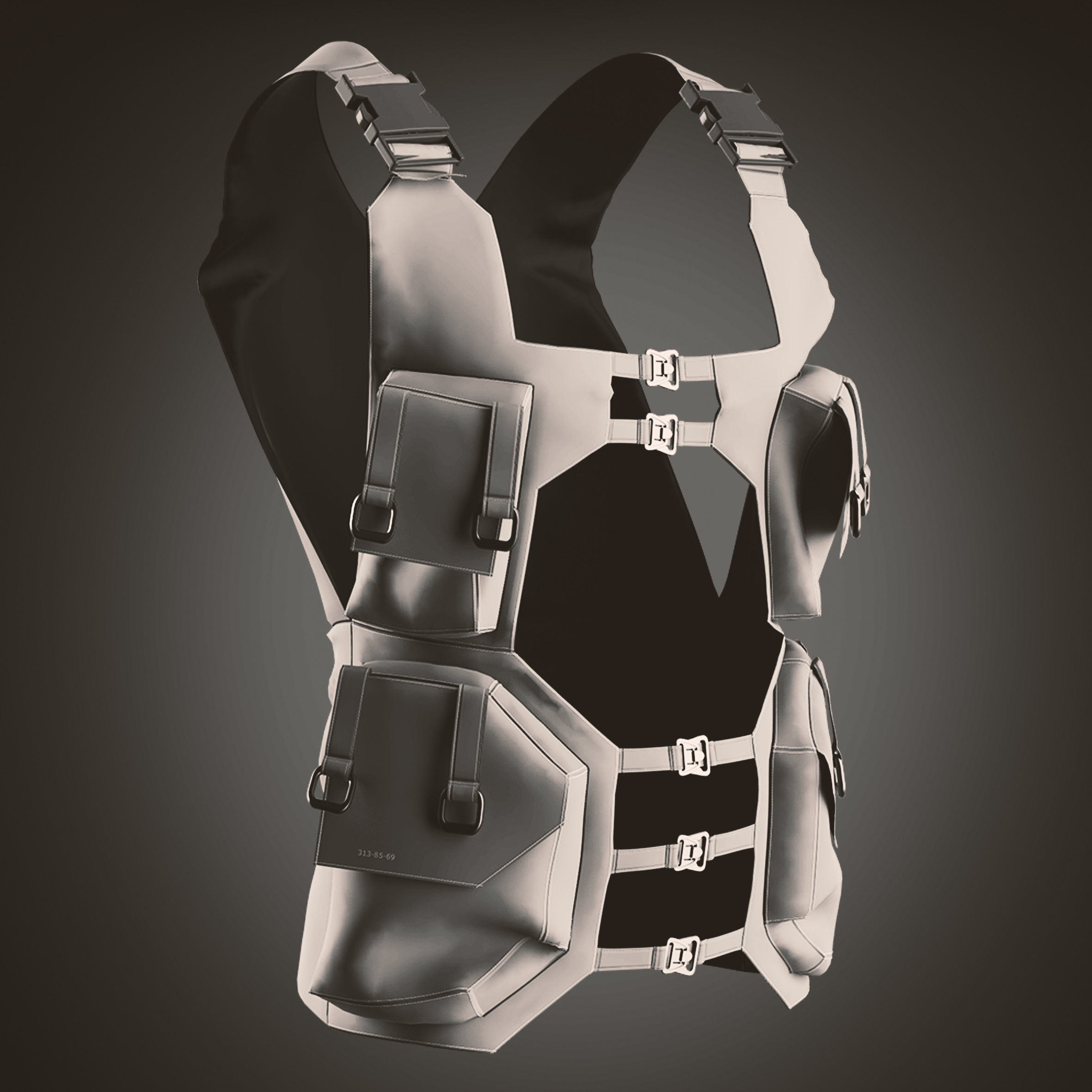 Vest and Jacket Vol 40 Marvelous and obj files Low-poly 3D model_4