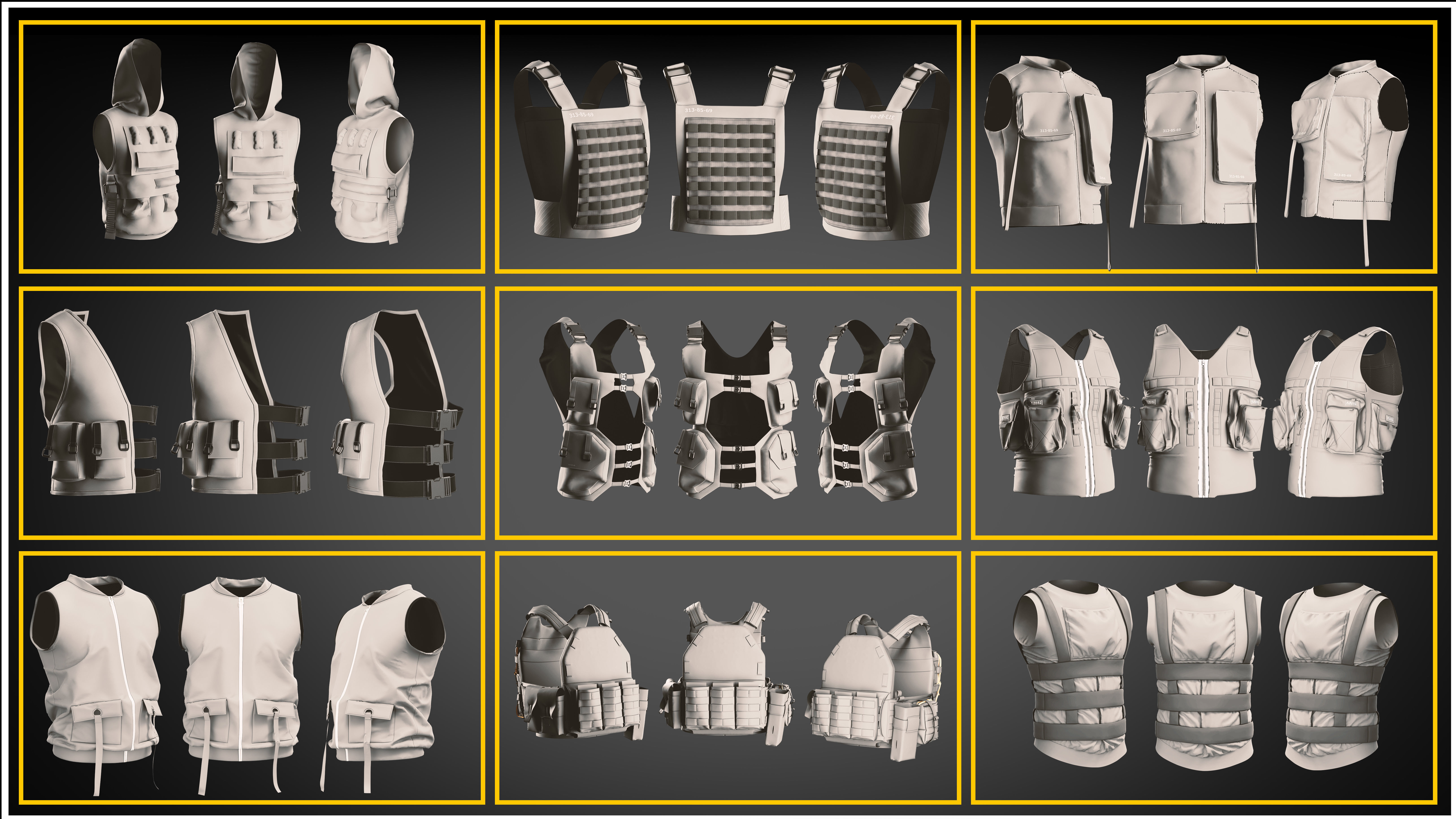 Vest and Jacket Vol 40 Marvelous and obj files Low-poly 3D model_1