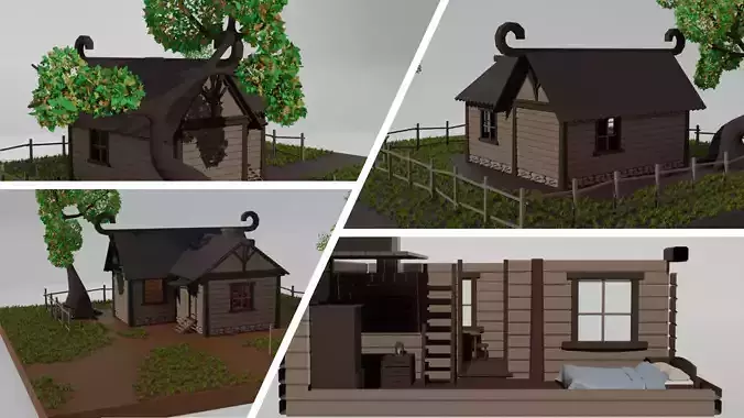 North House  3D model Low-poly 3D model