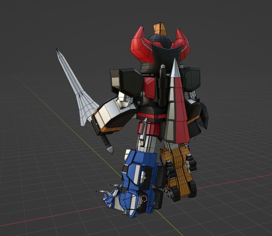 Megazord SD - Power Ranger 3D model_7