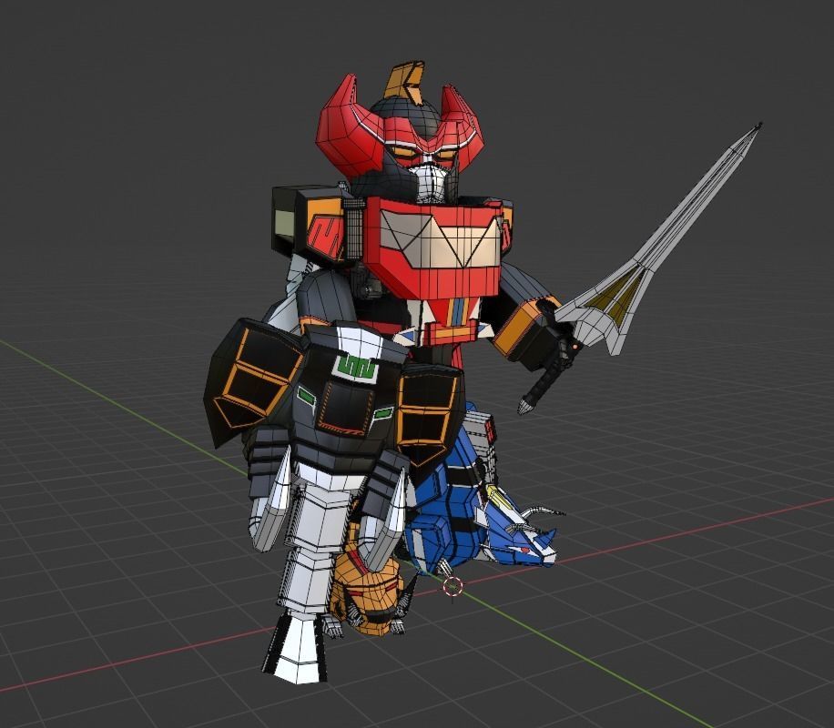 Megazord SD - Power Ranger 3D model_5