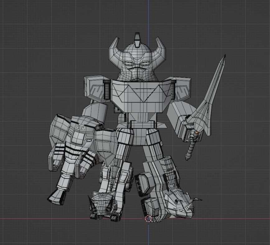 Megazord SD - Power Ranger 3D model_9