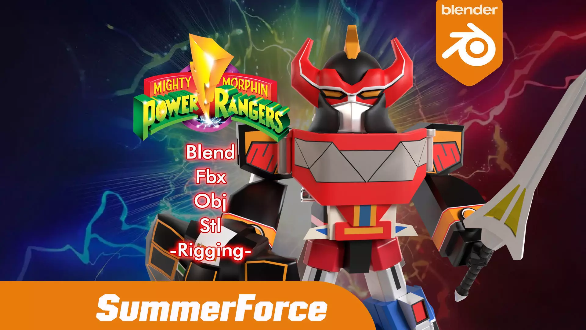 Megazord SD - Power Ranger 3D model_0