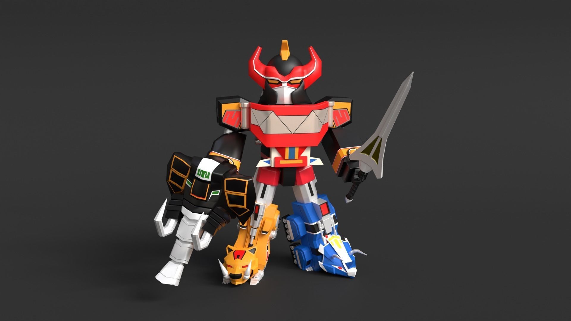 Megazord SD - Power Ranger 3D model_2